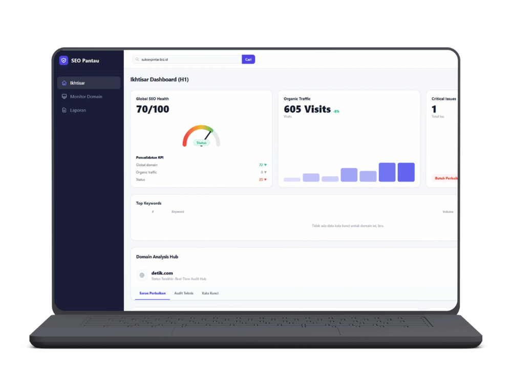 SEO Pantau Dashboard